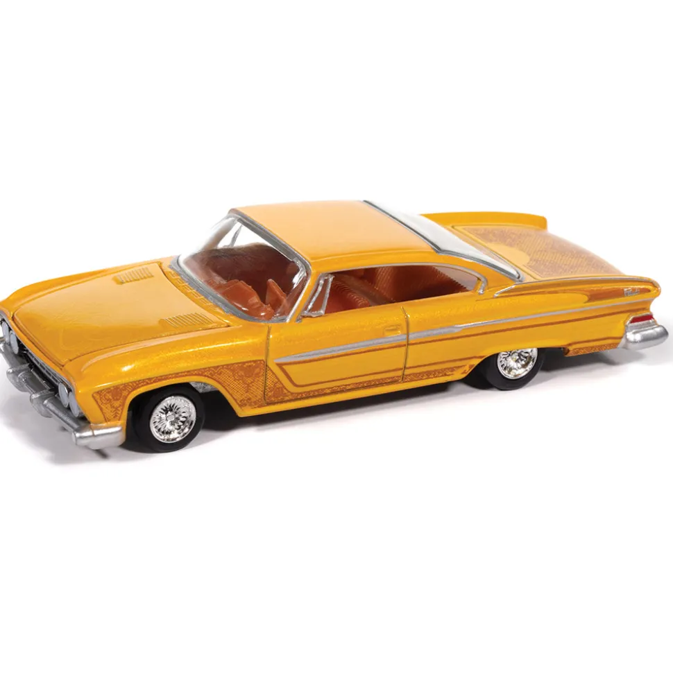 1961 Dodge Phoenix Lowrider - Mango Smoothie Lowrider 1:64 Scale Diecast Model Car by Auto World