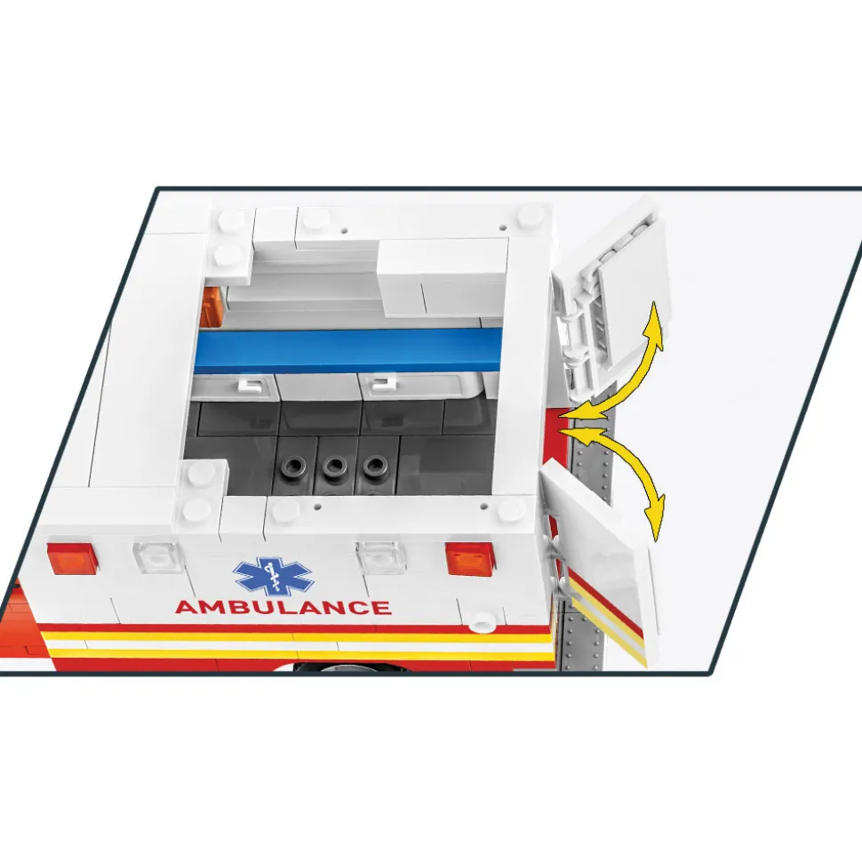 DODGE Ram 3500 Ambulance Building Brick Set 1:35 Scale by Cobi Toys