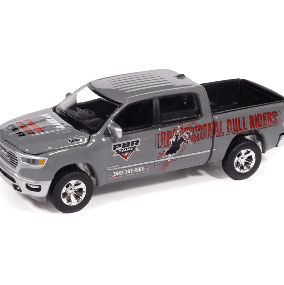 2021 Dodge Ram Limited Edition PBR - Quartz Gray 1:64 Scale Diecast Model Truck by Auto World