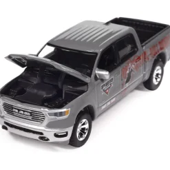 2021 Dodge Ram Limited Edition PBR - Quartz Gray 1:64 Scale Diecast Model Truck by Auto World