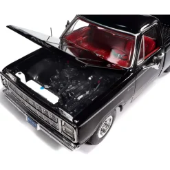 1979 Dodge SWB Sweptline Pickup Adventurer - Black 1:18 Scale Diecast Model Truck by American Muscle - Ertl