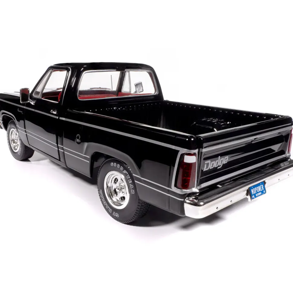 1979 Dodge SWB Sweptline Pickup Adventurer - Black 1:18 Scale Diecast Model Truck by American Muscle - Ertl