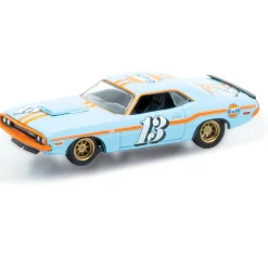 1974 Dodge Truck & 1970 Dodge Challenger T/A Gulf Edition 1:64 Scale Diecast Model Truck by M2 Machines