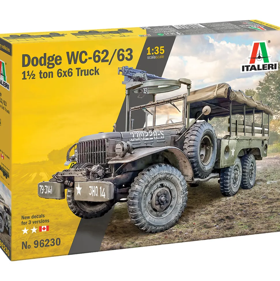 Dodge WC62 1 1/2 t 6x6 Truck 1/35 Kit 1:35 scale Plastic by Italeri