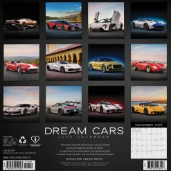 Dream Cars 2026 Wall Calendar Stapled Wall Calendar by Willow Creek Press, Inc.