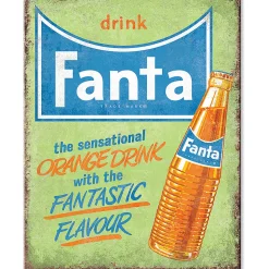 Drink Fanta Metal Sign Metal by Desperate Enterprises