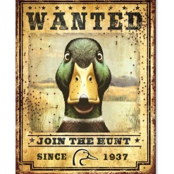 Duck Wanted Metal Sign 2957 Tin by Desperate Enterprises