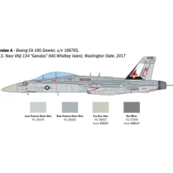 EA-18G Growler 1/48 Kit 1:48 Scale Plastic Model Kit by Italeri