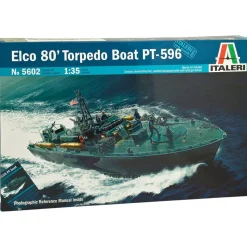 Elco 80' Torpedo Boat PT-596 1/35 Kit 1:35 Scale Plastic Model Kit by Italeri