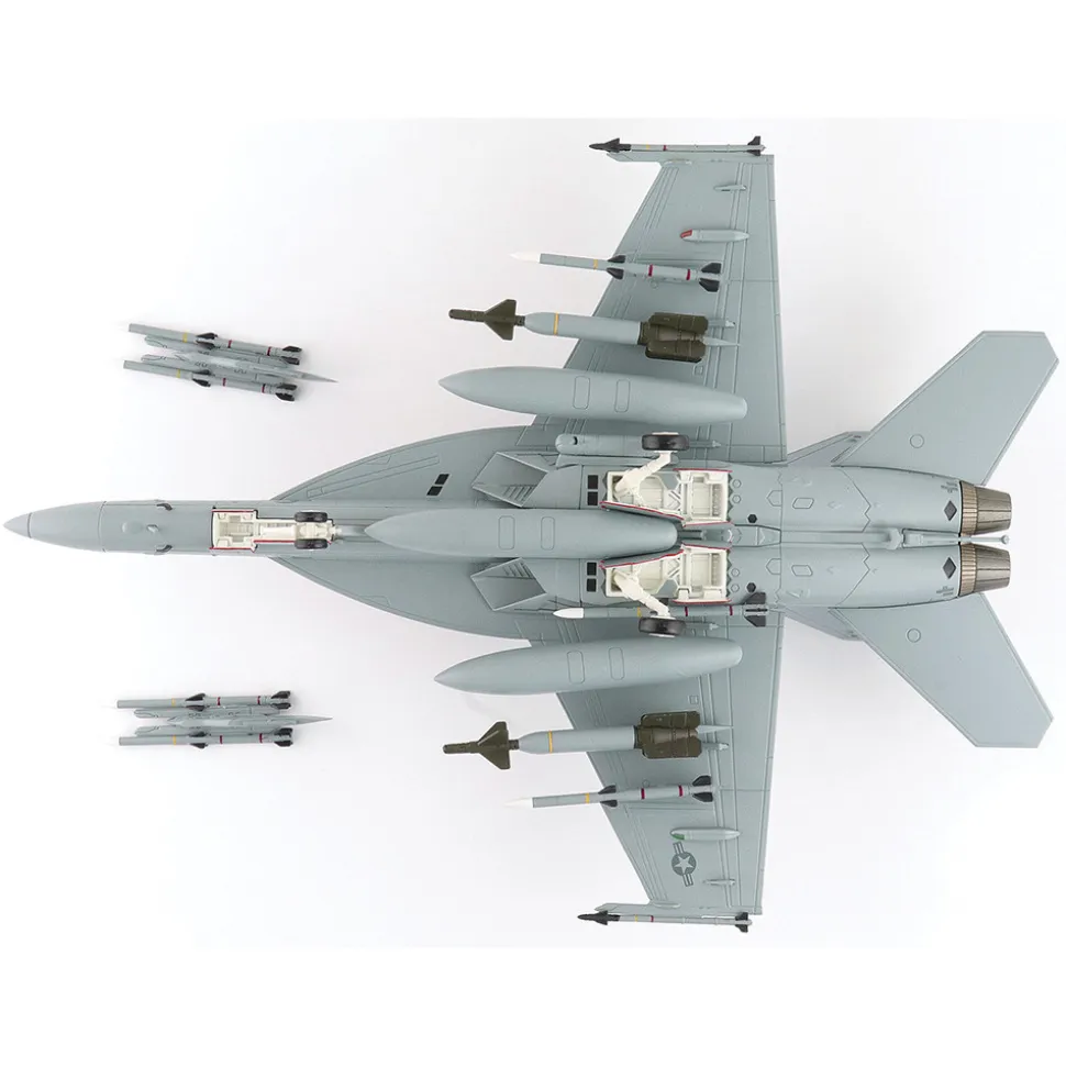 F/A-18E Super Hornet 1/72 Die Cast Model - HA5140b (w/decals for 01, 105, 410 airplanes) 1:72 scale Metal by Hobby Master