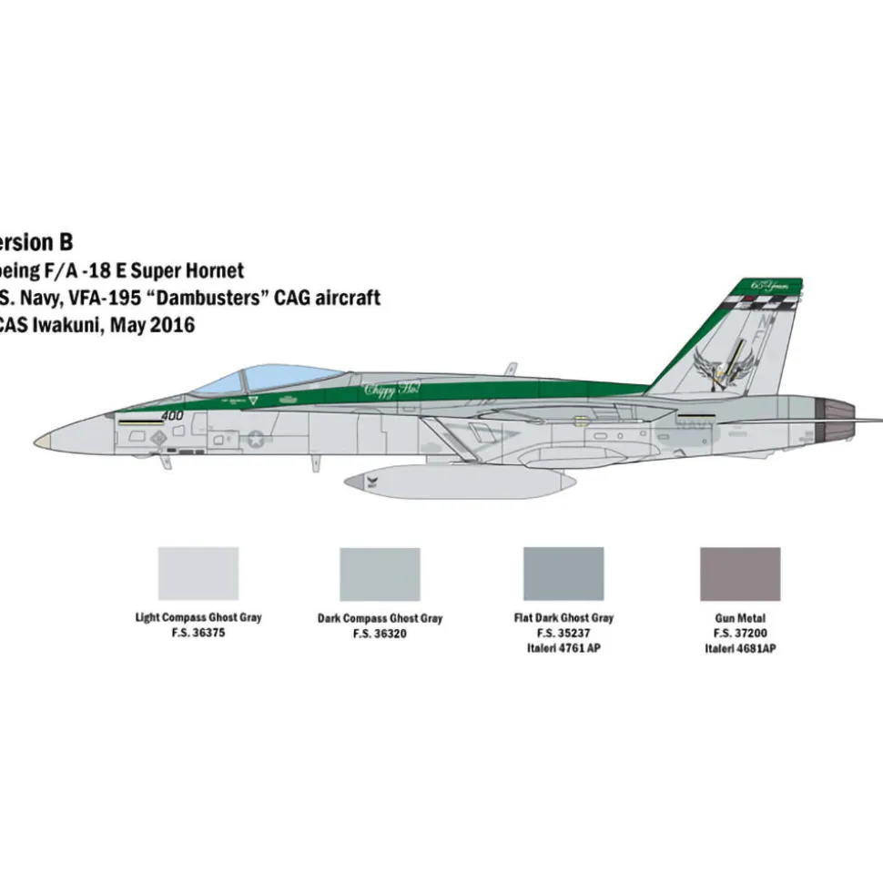 F/A-18E Super Hornet 1/48 Kit 1:48 Scale Plastic Model Kit by Italeri