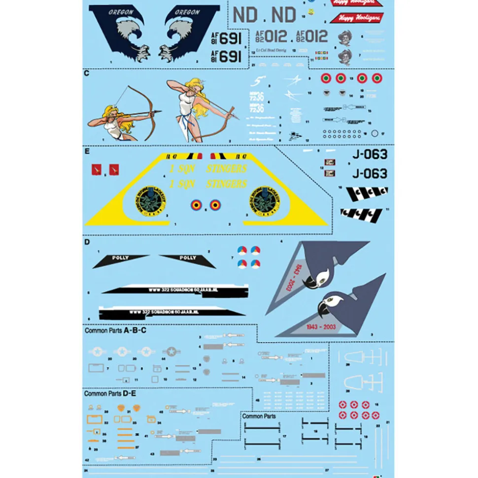F-16A Fighting Falcon 1/48 Kit 1:48 Scale Plastic Model Kit by Italeri