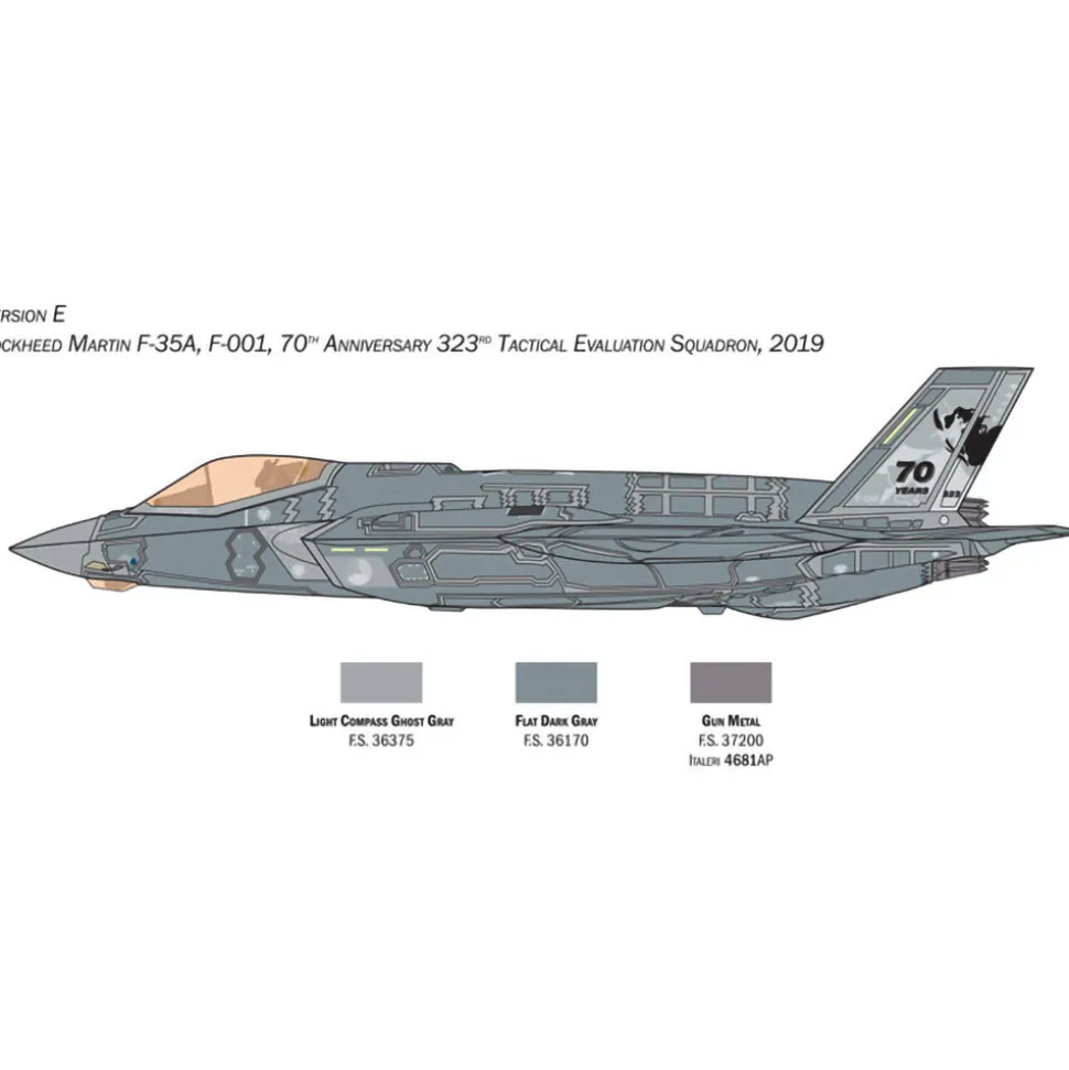 F-35A Lightning Ii (Beast Mode) 1/72 Kit 1:72 Scale Plastic Model Kit by Italeri