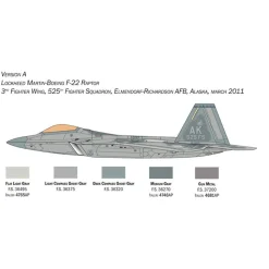 F-22A Raptor 1/48 Kit 1:48 Scale Plastic Model Kit by Italeri