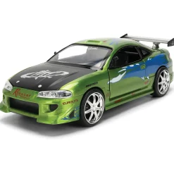 Fast & Furious 25th Anniversary BRIAN's Mitsubishi Eclipse - Brushed Metal Finish 1:24 Scale Diecast Model Car by Jada Toys