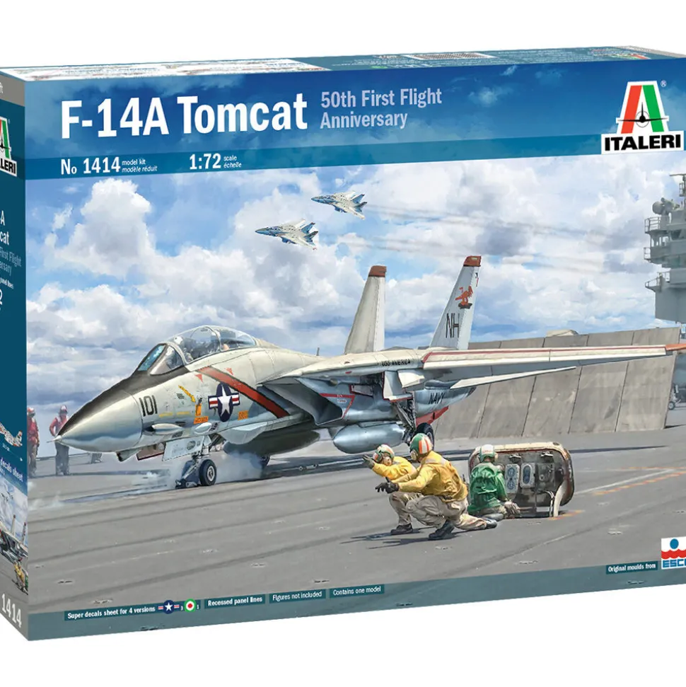 F-14A Tomcat 50th Anniversary 1/72 Kit Italeri (1414) 1:72 scale Plastic by Italeri