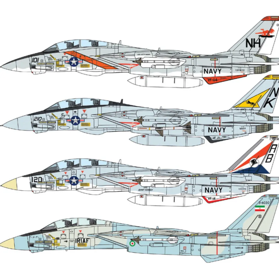 F-14A Tomcat 50th Anniversary 1/72 Kit Italeri (1414) 1:72 scale Plastic by Italeri