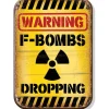 F-Bombs Dropping Magnet Desperate Enterprises (M2046) by Desperate Enterprises