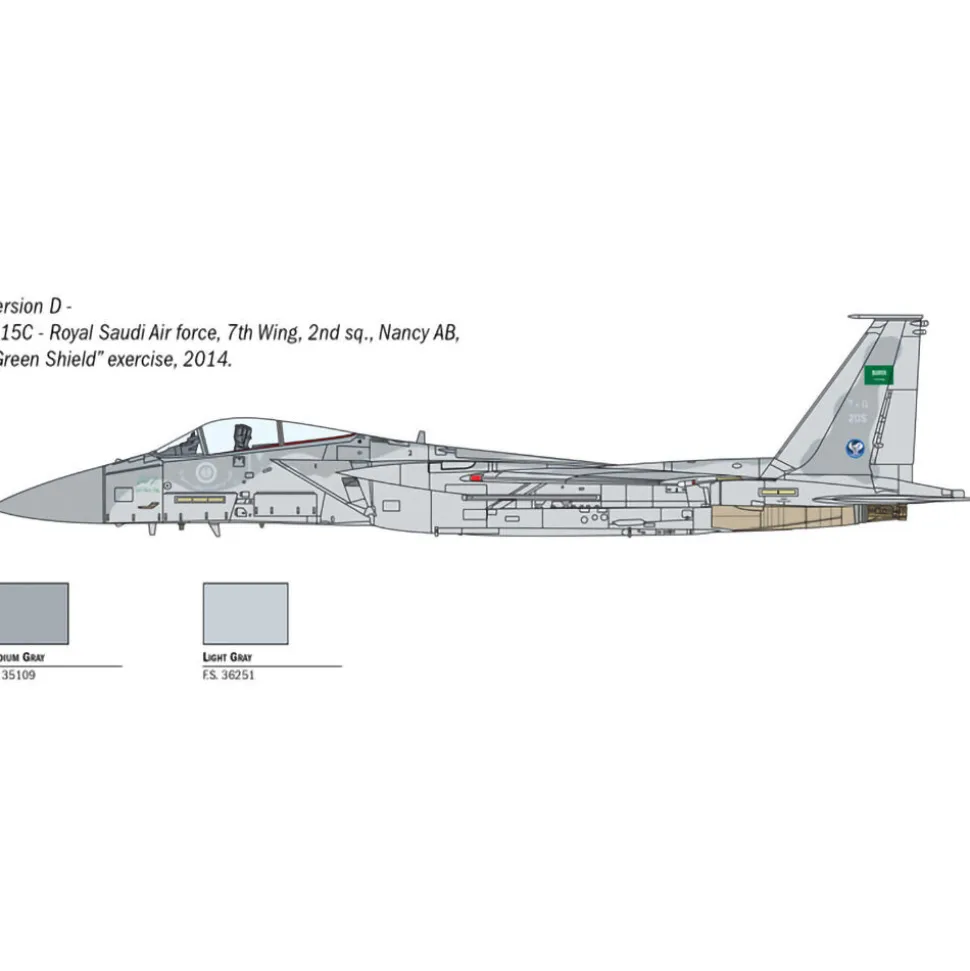 F-15C Eagle 1/72 Kit 1:72 Scale Plastic Model Kit by Italeri