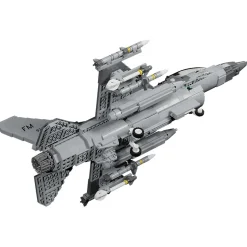 F- 16C Fighting Falcon Building Block Model - 1112 Pieces 1:48 Scale Building Brick Set by Atom Brick Company