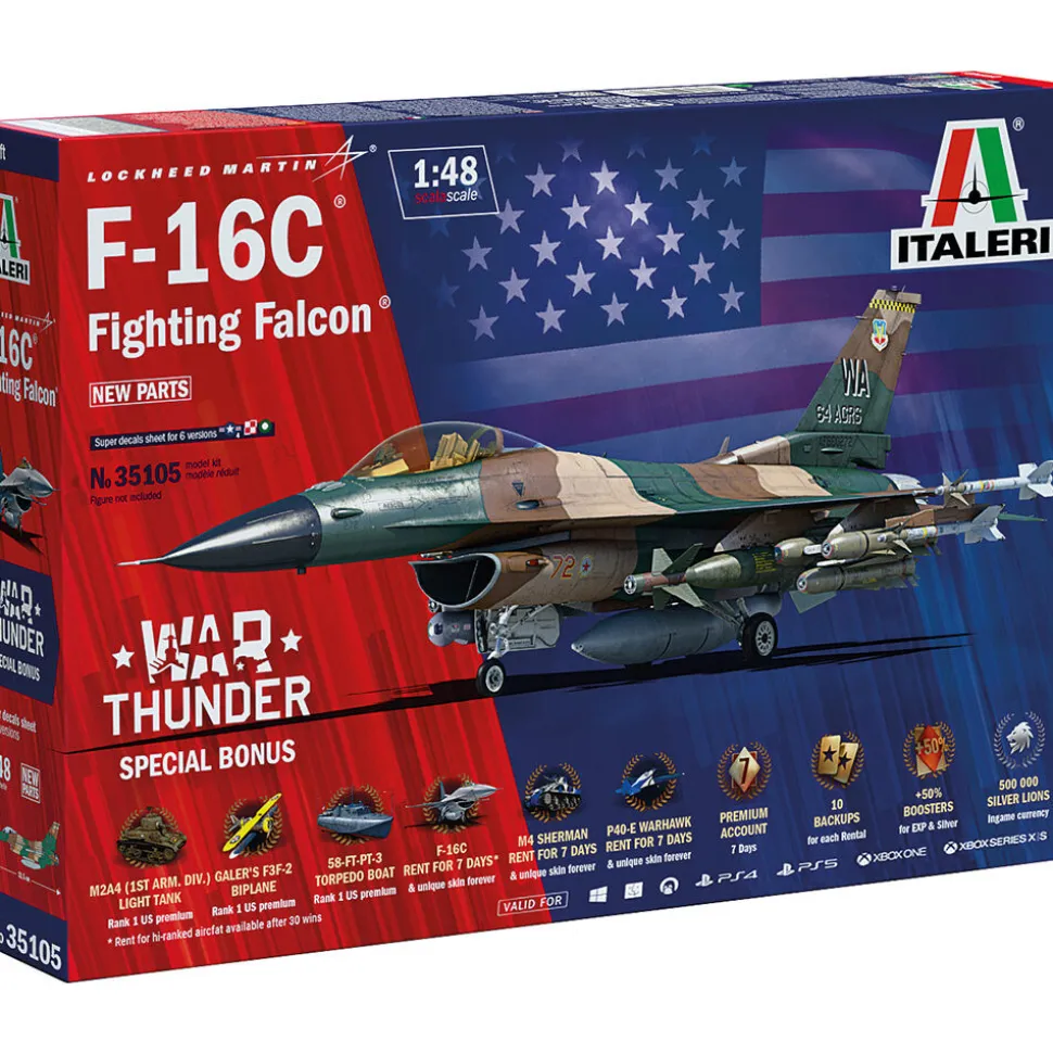 F-16C Fighting Falcon 1/48 War Thunder Kit Italeri 35105 1:48 scale Plastic by Italeri