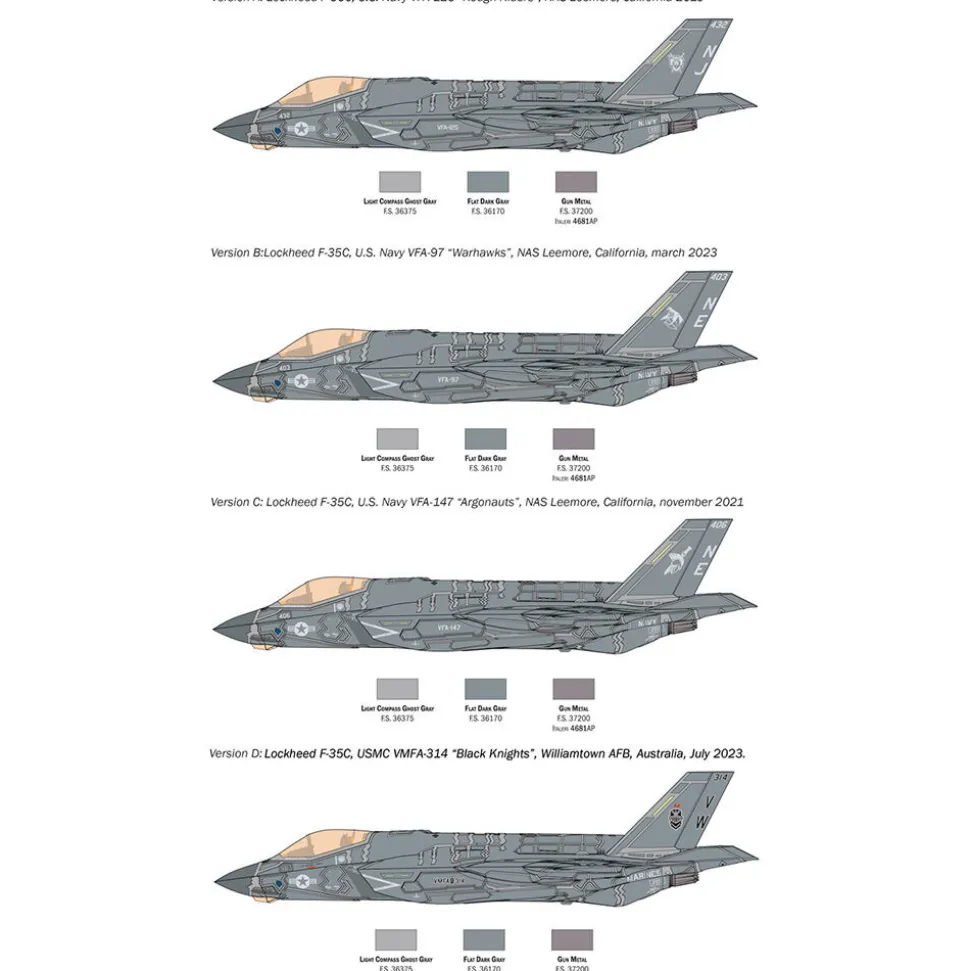 F-35C Lightning II 1/72 Kit - ITA1469 Italeri (ITA1469) 1:72 Scale Plastic by Italeri