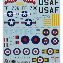 F-51D Mustang 1/72 Kit 1:72 Scale Plastic Model Kit by Italeri
