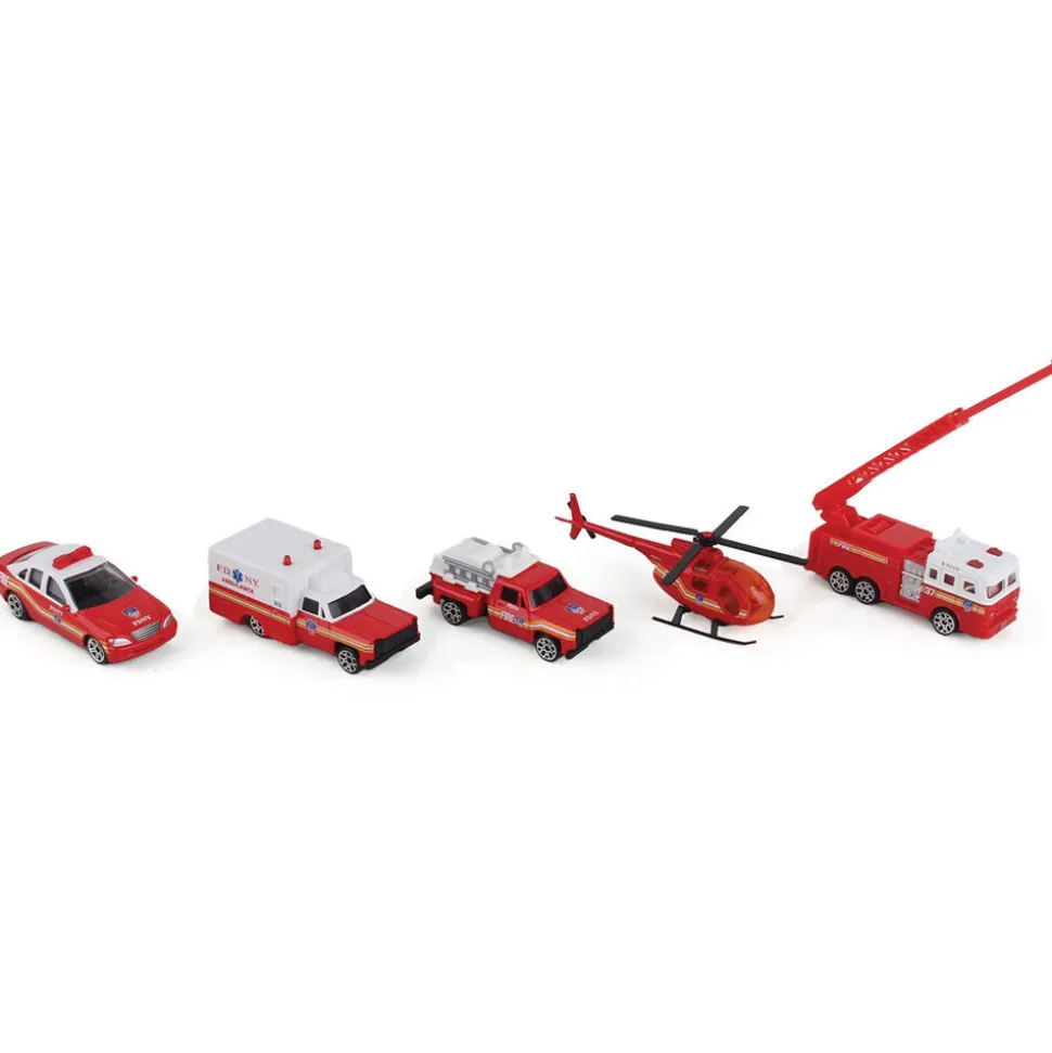 FDNY 5 Car Diecast Vehicle Set Diecast Model Truck by Daron
