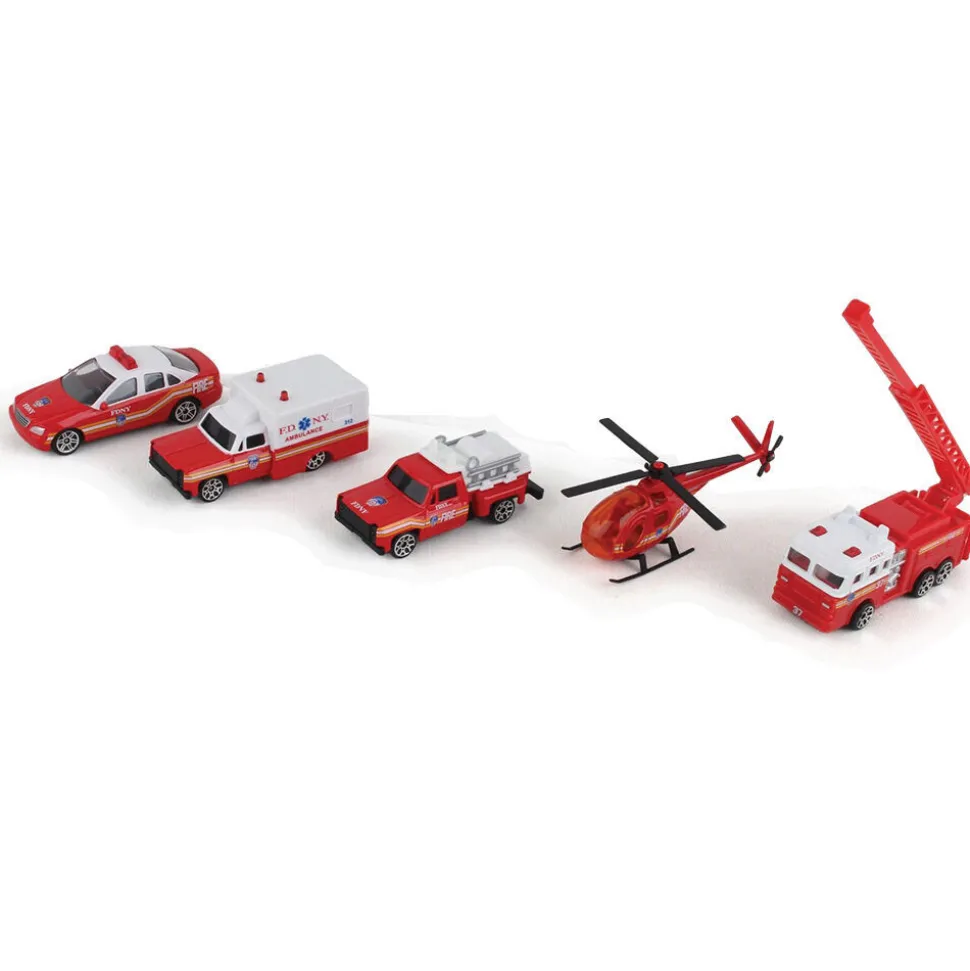 FDNY 5 Car Diecast Vehicle Set Diecast Model Truck by Daron