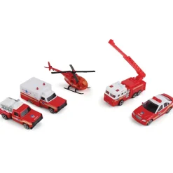 FDNY 5 Car Diecast Vehicle Set Diecast Model Truck by Daron