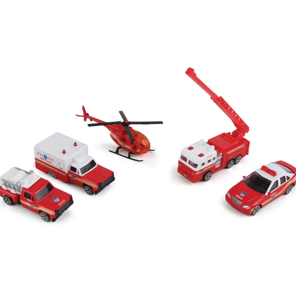 FDNY 5 Car Diecast Vehicle Set Diecast Model Truck by Daron