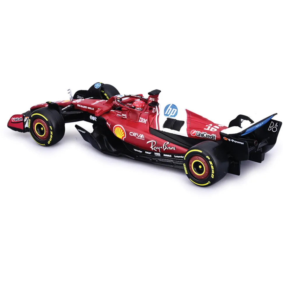 2025 Ferrari F1 Season Car w/ helmet - Leclerc #16 1:43 Scale Diecast Model Car by Bburago