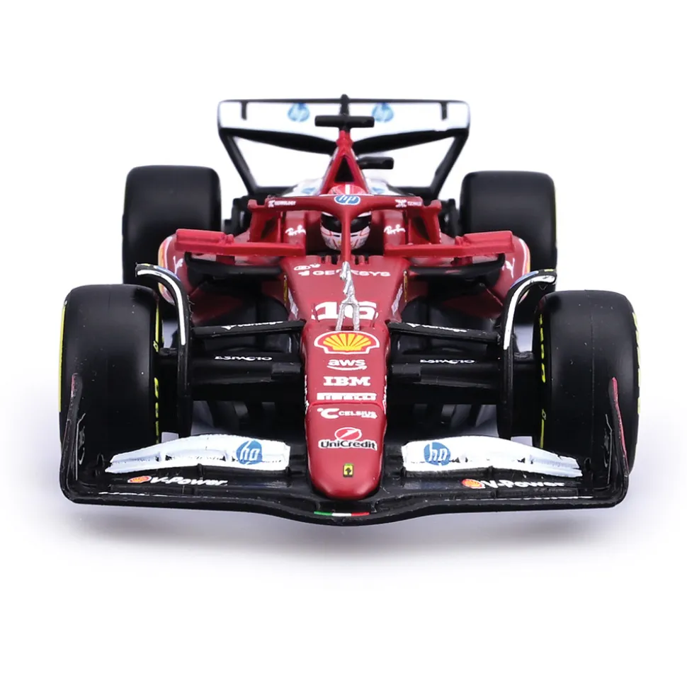 2025 Ferrari F1 Season Car w/ helmet - Leclerc #16 1:43 Scale Diecast Model Car by Bburago