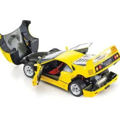 Ferrari F40 - Yellow 1:18 Scale Diecast Model Car by Kyosho