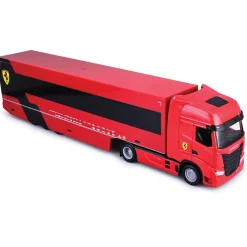 Ferrari Iveco Cab F1 Transporter & + 1 SFR SF23 F1 Car - Leclerc #16 1:43 Scale Diecast Replica Model by Bburago