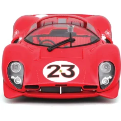 1967 Ferrari 330 P4 Daytona Diecast Model Kit - Red #23 1:24 Scale Diecast Model Kit by Bburago