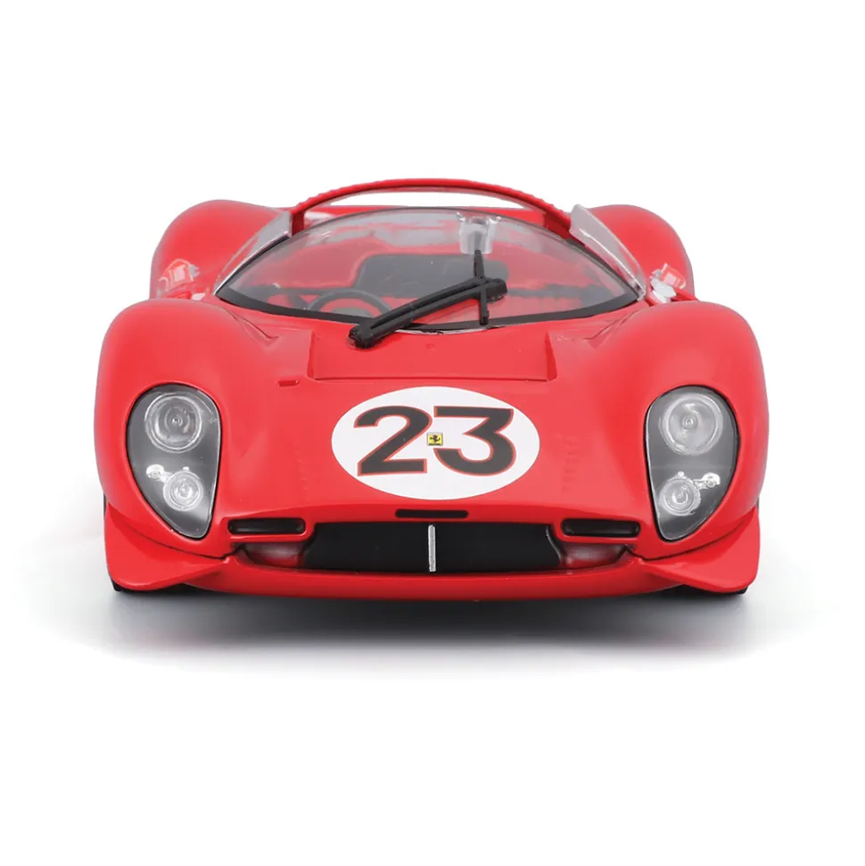 1967 Ferrari 330 P4 Daytona - Red #23 1:24 Scale Diecast Model Car by Bburago