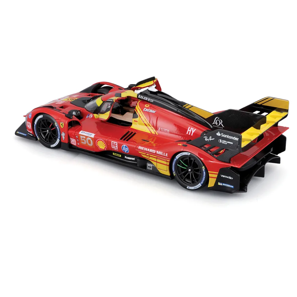 2024 Ferrari 499P 24HLM Le Mans Champion 1:24 Scale Diecast Model Car by Bburago