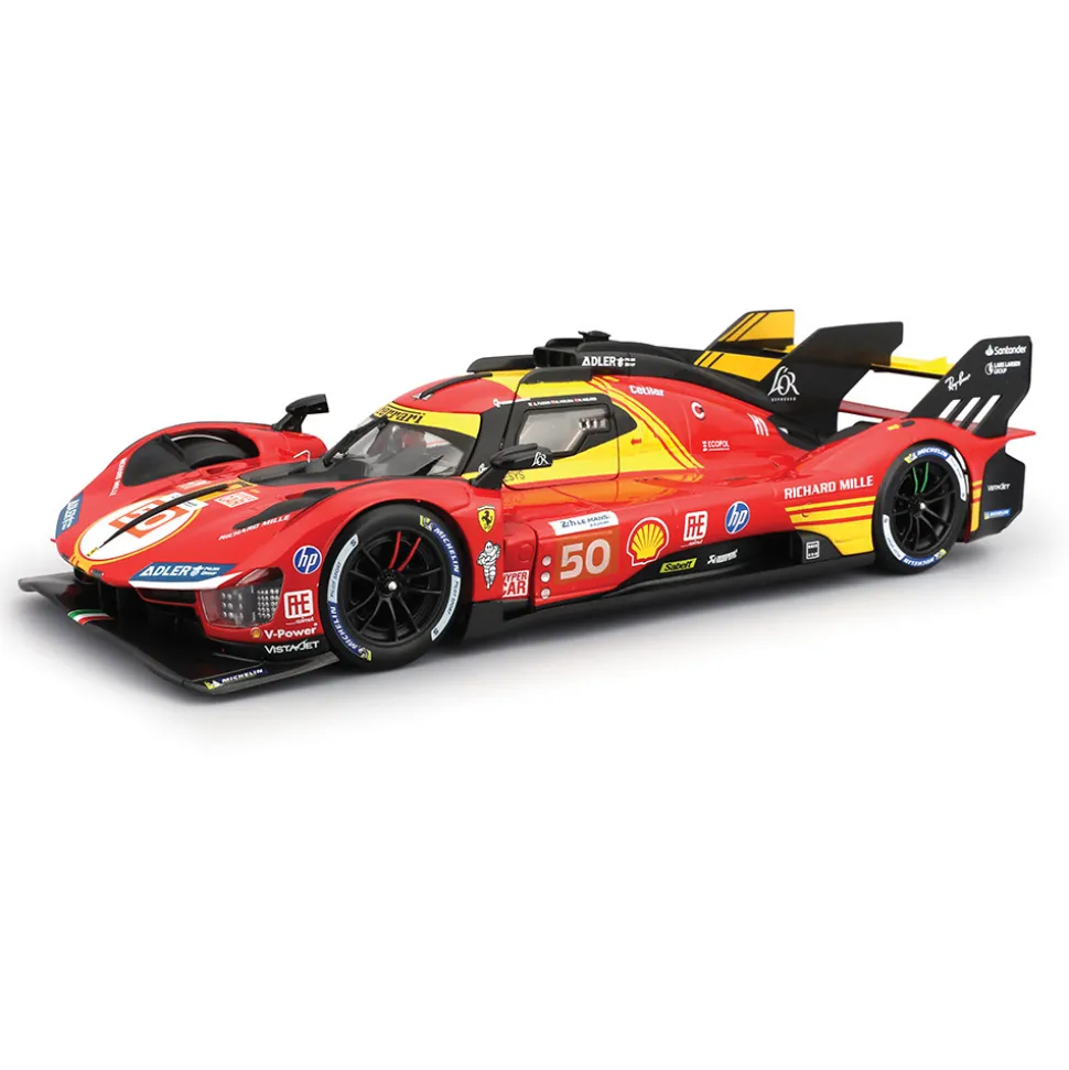 2024 Ferrari 499P 24HLM Le Mans Champion 1:18 Scale Diecast Model Car by Bburago