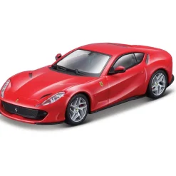 Ferrari Superfast 812 - Signature Series - Gray/Yellow Stripe 1:43 Scale Diecast Model Car by Bburago