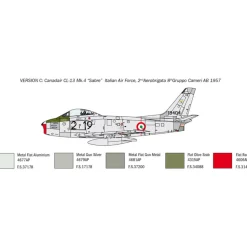 F-86E Sabre 1/48 Kit 1:48 Scale Plastic Model Kit by Italeri