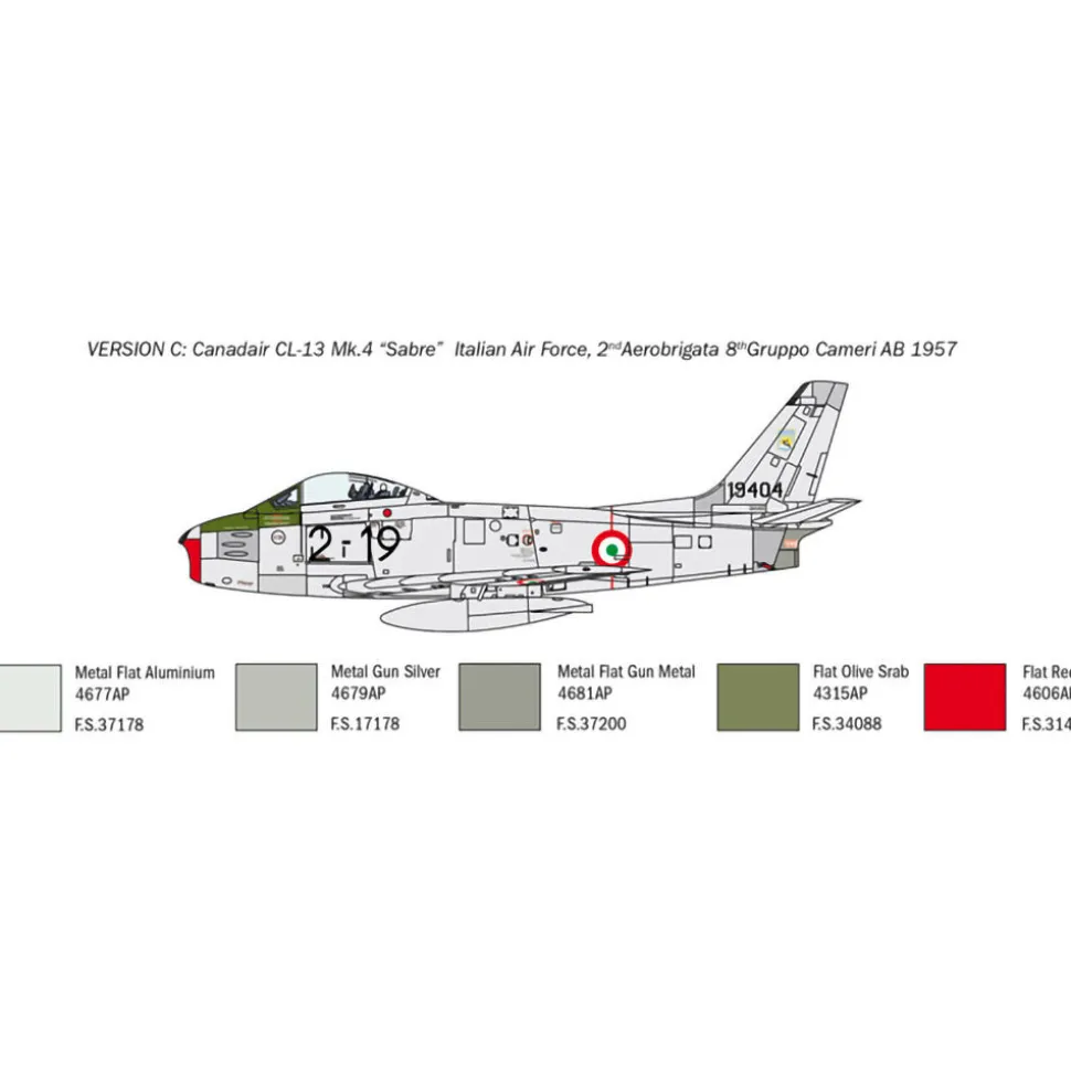 F-86E Sabre 1/48 Kit 1:48 Scale Plastic Model Kit by Italeri