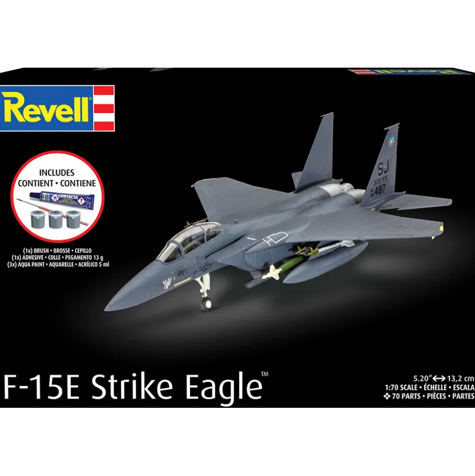 F-15E Strike Eagle & bombs Complete Model Kit 1:144 Scale Plastic Model Kit by Revell