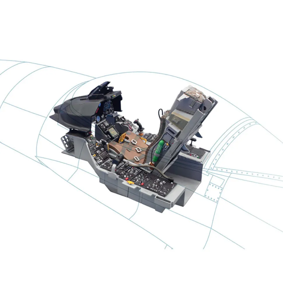 F-16 Falcon Cockpit 1/12 Kit 1:12 Scale Plastic Model Kit by Italeri