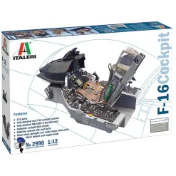 F-16 Falcon Cockpit 1/12 Kit 1:12 Scale Plastic Model Kit by Italeri
