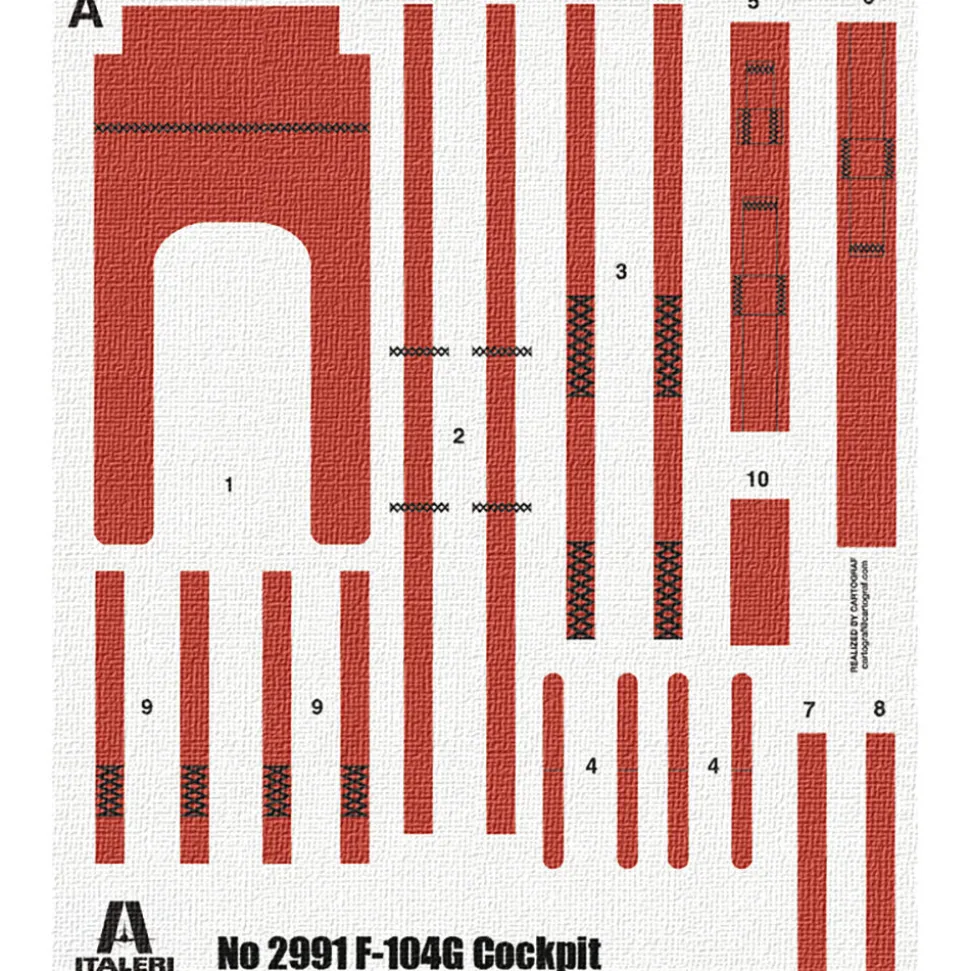 F-104G Cockpit 1/12 Kit 1:12 Scale Plastic Model Kit by Italeri