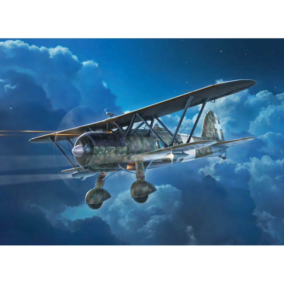 FIAT CR.42 CN “Falco” Night Fighter 1/72 Kit Italeri (1485) 1:72 scale Plastic by Italeri