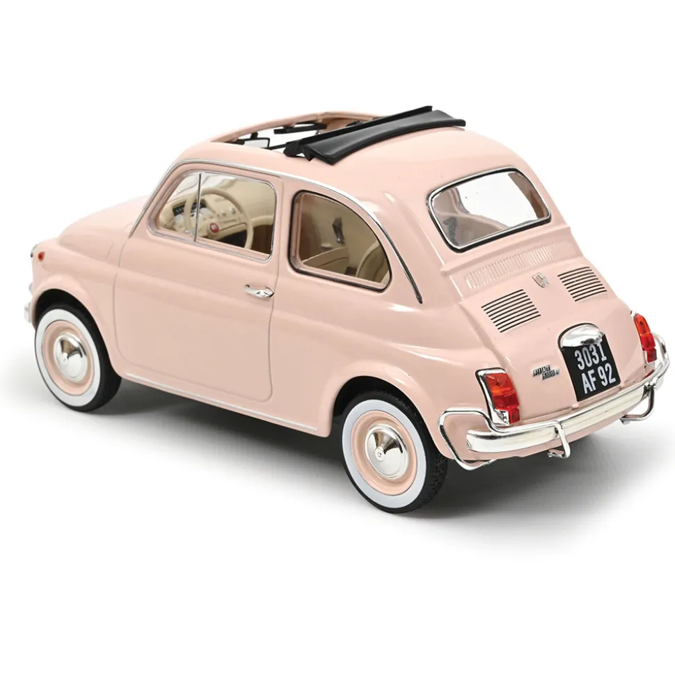 1968 Fiat 500 L - Baby Pink 1:18 Scale Diecast Model Car by Norev