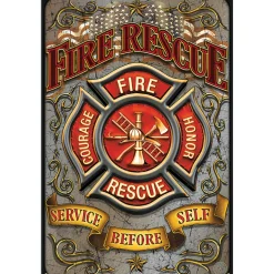 Fire Rescue Vintage Sign Wall Sign by Vintage Signs