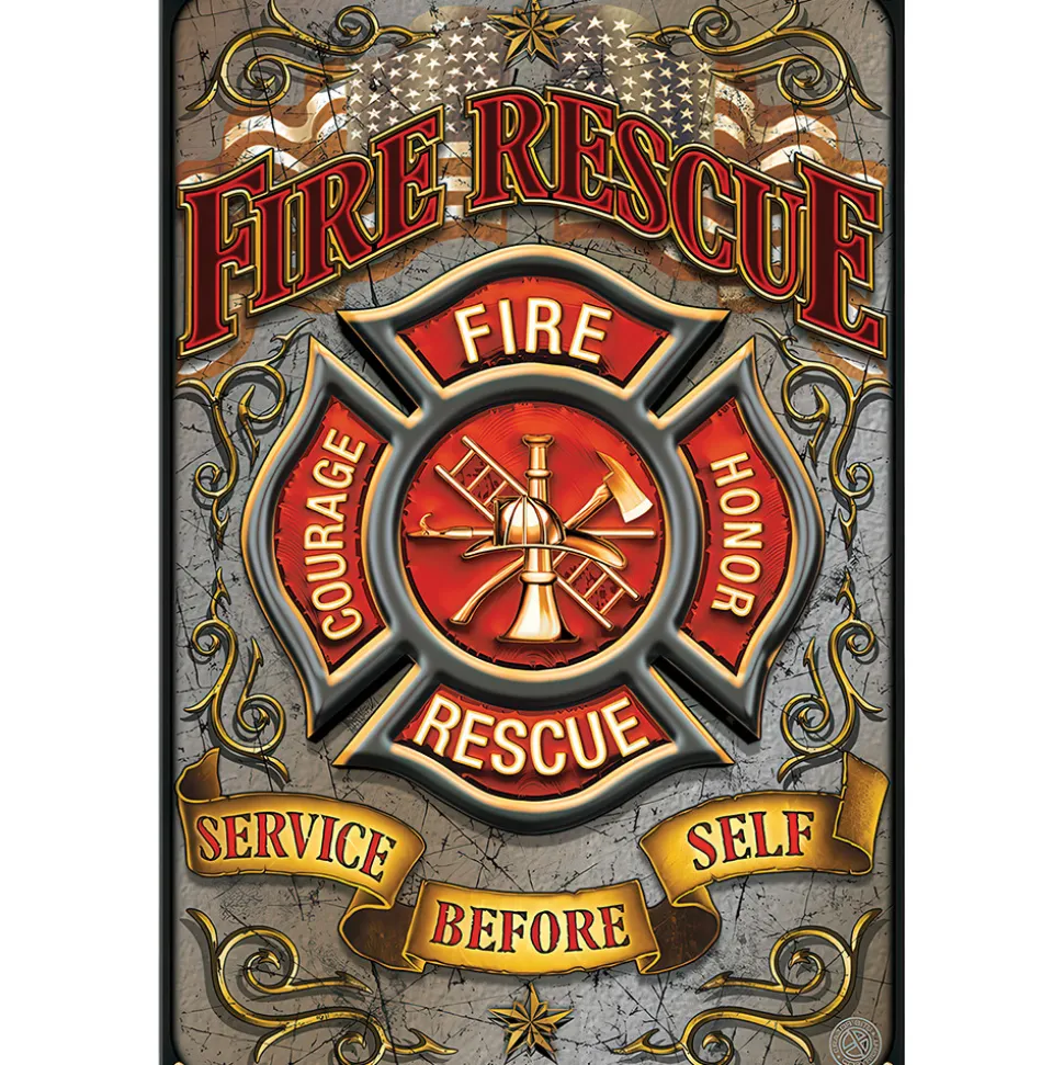 Fire Rescue Vintage Sign Wall Sign by Vintage Signs